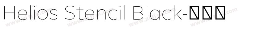 Helios Stencil Black字体转换